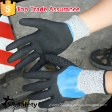 SRSAFETY cehap price/double coated gloves nitrile coated knitted gloves